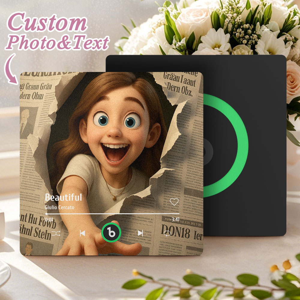 Custom Cartoon Style Fridge Magnet Music Can Be Played Without Cell Phone Music Cartoon Poster Bluetooth Fridge Magnet