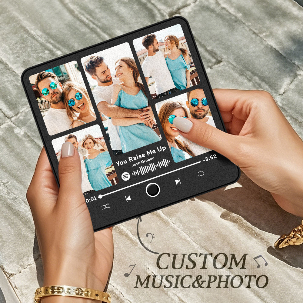 Personalized Photo Album Fridge Magnet Music Wall Photo Sticker Music Movement That Can Be Played Without Cell Phone Music Fridge Magnet Pro Can Play Songs Christmas Gift for Her - SantaSocks