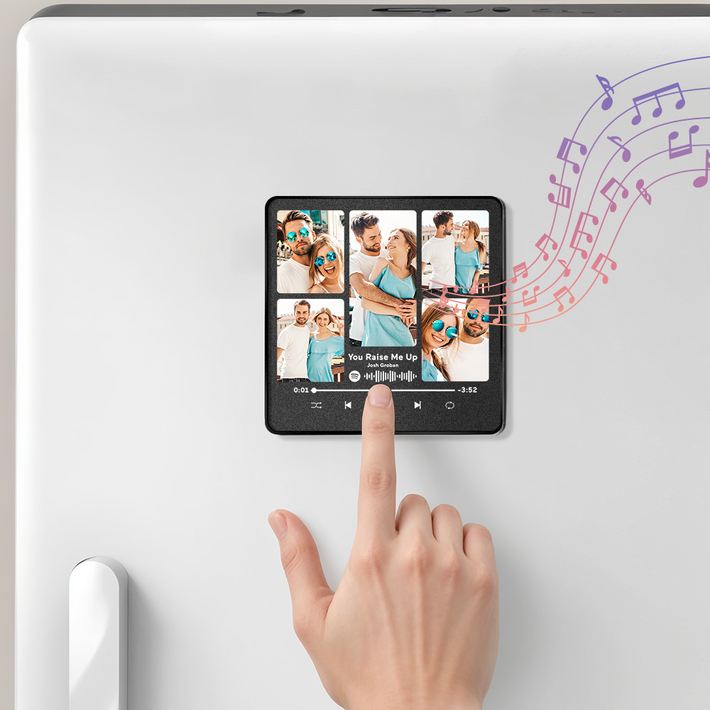 Personalized Photo Album Fridge Magnet Music Wall Photo Sticker Music Movement That Can Be Played Without Cell Phone Music Fridge Magnet Pro Can Play Songs Christmas Gift for Her - SantaSocks