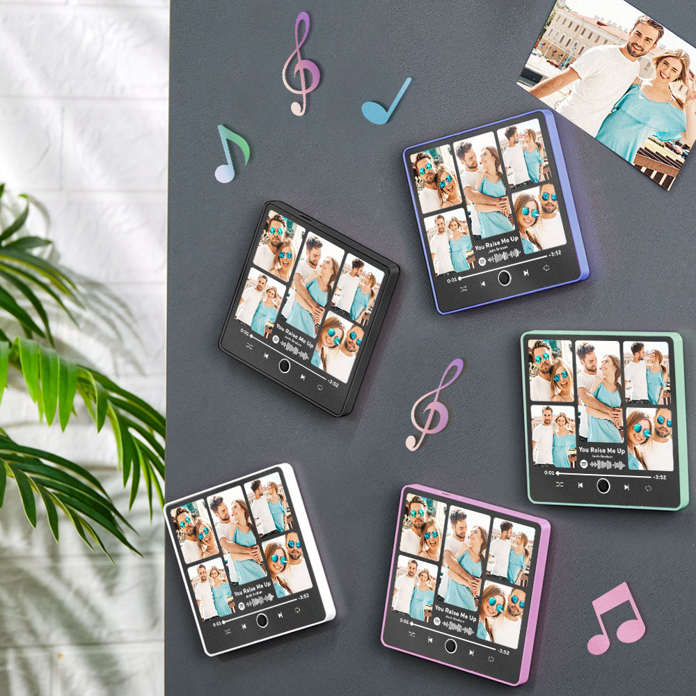 Personalized Photo Album Fridge Magnet Music Wall Photo Sticker Music Movement That Can Be Played Without Cell Phone Music Fridge Magnet Pro Can Play Songs Christmas Gift for Her - SantaSocks