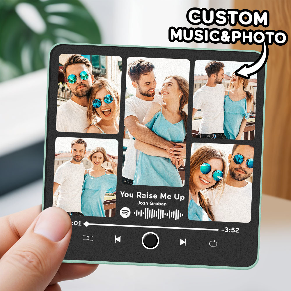 Personalized Photo Album Fridge Magnet Music Wall Photo Sticker Music Movement That Can Be Played Without Cell Phone Music Fridge Magnet Pro Can Play Songs Christmas Gift for Her - SantaSocks