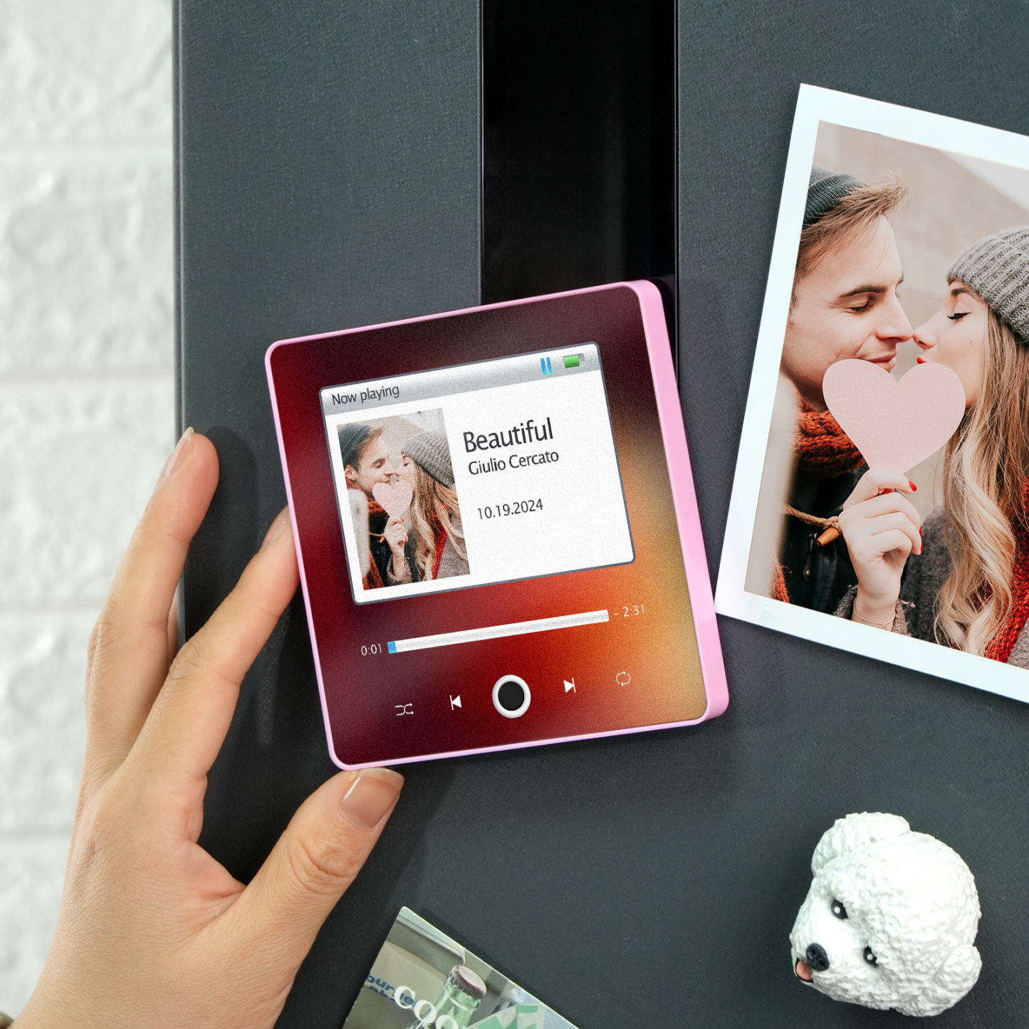 Custom Photo Musick Date  Album Music Fridge Magnet Christmas Gifts File Transfer in Progress Music Fridge Magnet