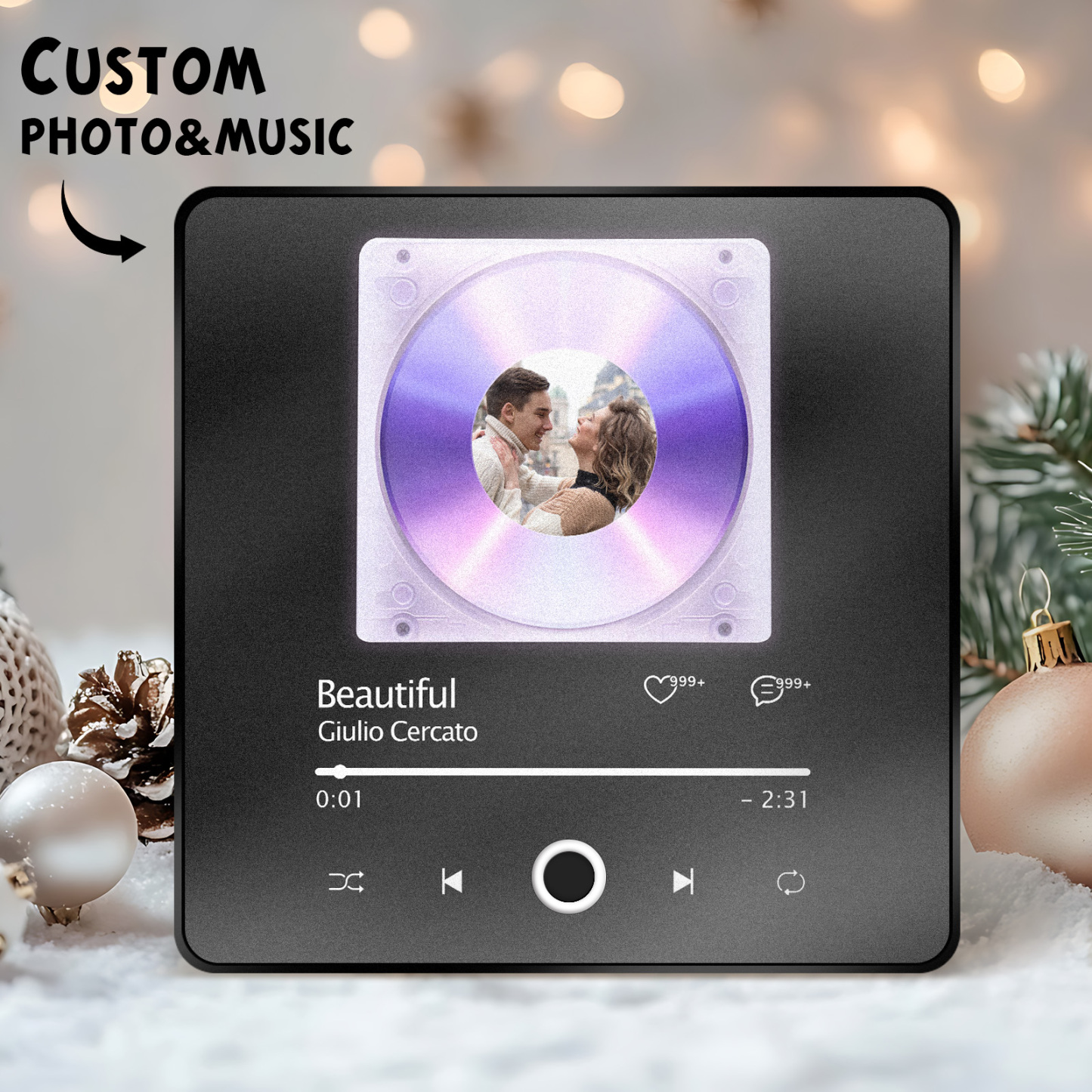 Custom Photo Musick Date  Album Music Fridge Magnet Christmas Gifts File Transfer in Progress Music Fridge Magnet