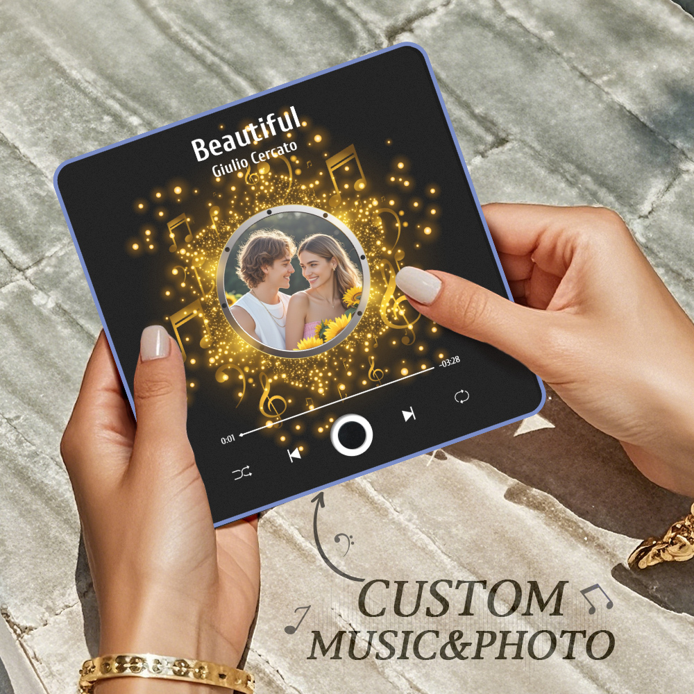 Personalized Photo Album Fridge Magnet Music Wall Photo Sticker Music Movement That Can Be Played Without Cell Phone Music Fridge Magnet Pro Can Play Songs Christmas Gift for Her - SantaSocks