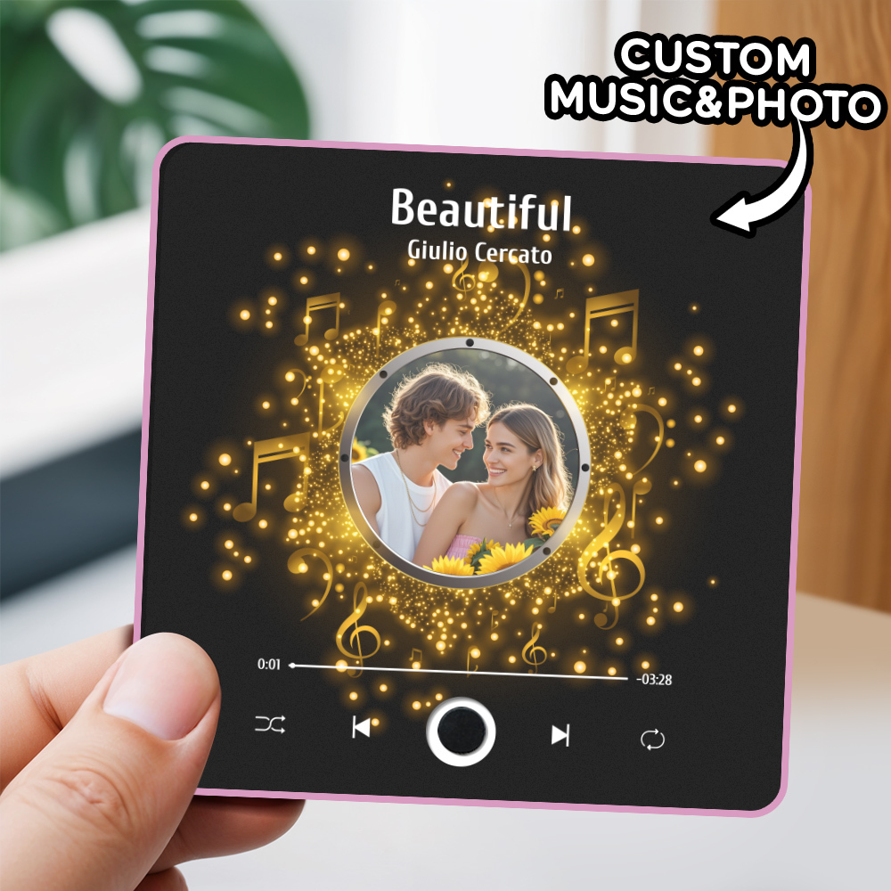 Personalized Photo Album Fridge Magnet Music Wall Photo Sticker Music Movement That Can Be Played Without Cell Phone Music Fridge Magnet Pro Can Play Songs Christmas Gift for Her - SantaSocks
