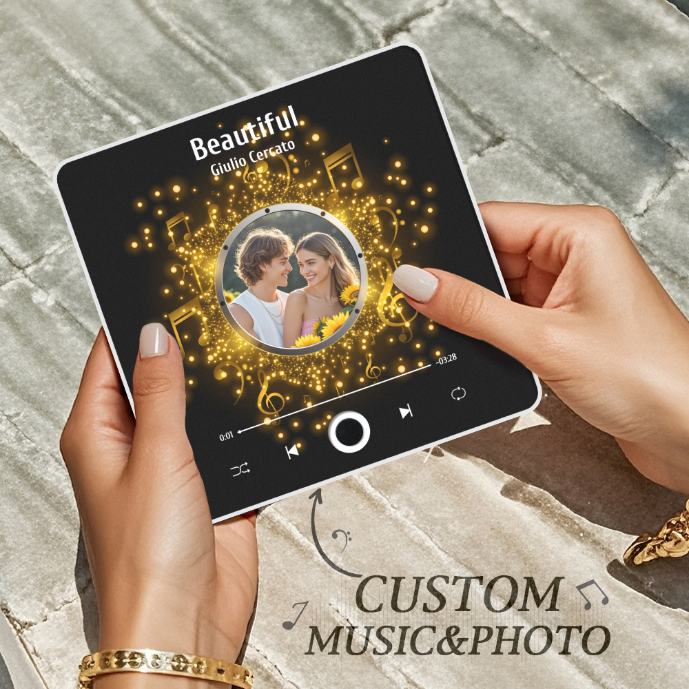 Personalized Photo Album Fridge Magnet Music Wall Photo Sticker Music Movement That Can Be Played Without Cell Phone Music Fridge Magnet Pro Can Play Songs Christmas Gift for Her - SantaSocks