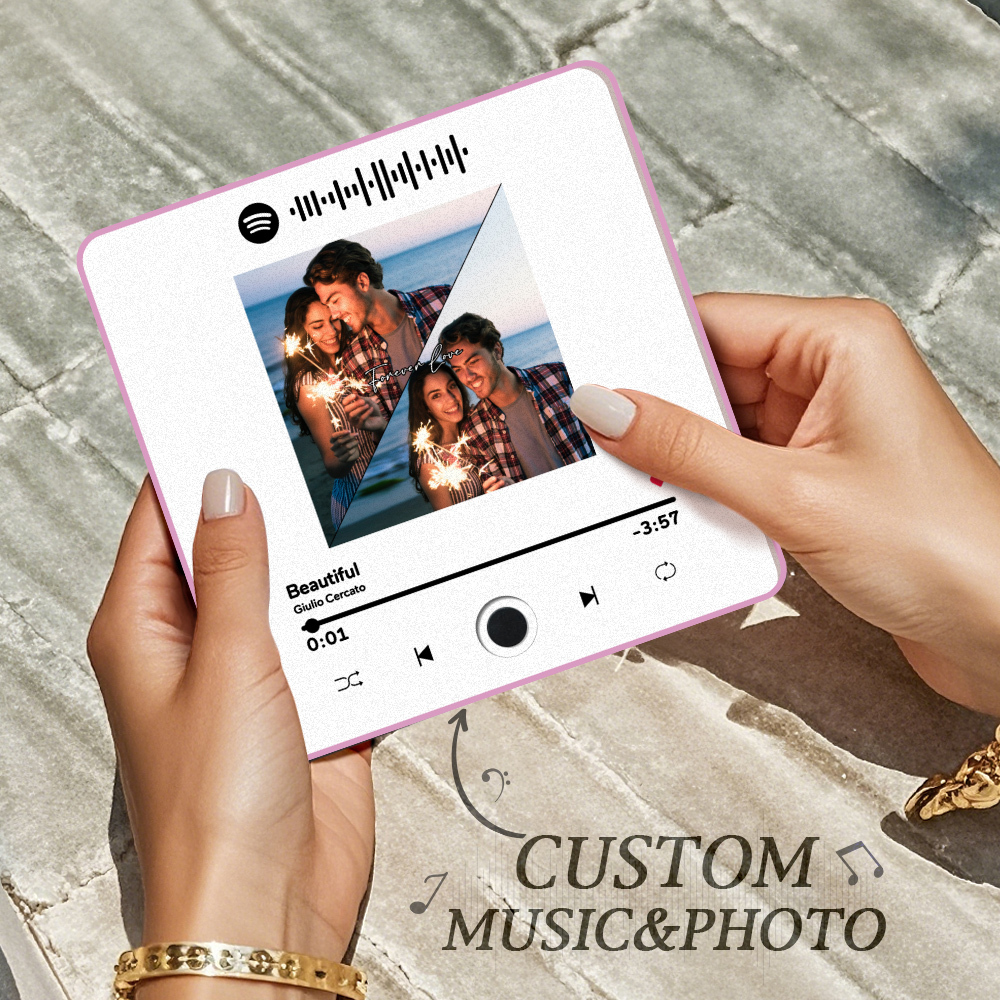 Personalized Photo Album Fridge Magnet Music Wall Photo Sticker Music Movement That Can Be Played Without Cell Phone Music Fridge Magnet Pro Can Play Songs Christmas Gift for Her - SantaSocks