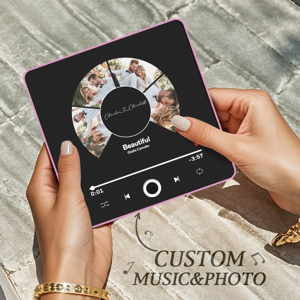 Personalized Photo Album Fridge Magnet Music Wall Photo Sticker Music Movement That Can Be Played Without Cell Phone Music Fridge Magnet Pro Can Play Songs Christmas Gift for Her - SantaSocks
