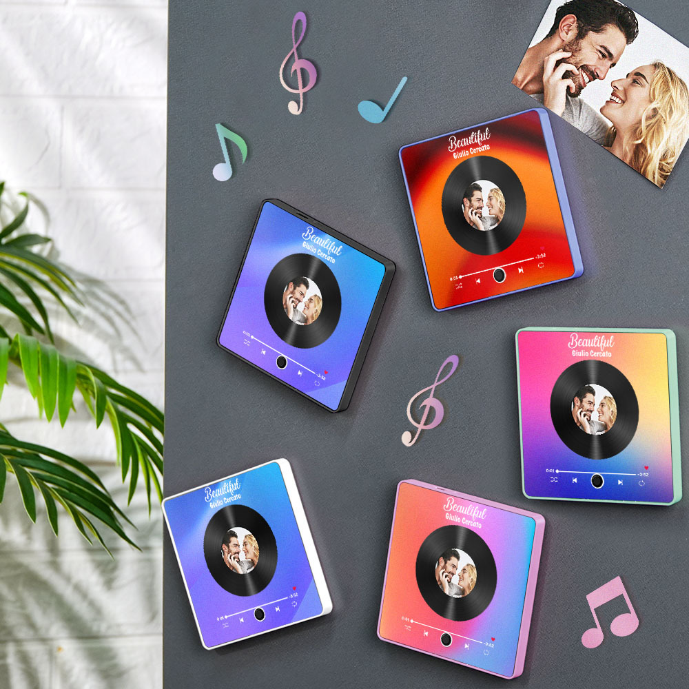 Personalized Photo Album Fridge Magnet Music Wall Photo Sticker Music Movement That Can Be Played Without Cell Phone Music Fridge Magnet Pro Can Play Songs Christmas Gift for Her - SantaSocks