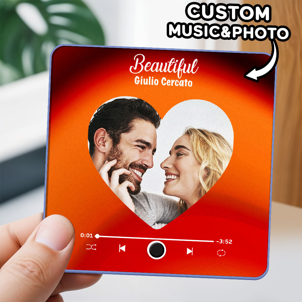 Personalized Photo Album Fridge Magnet Music Wall Photo Sticker Music Movement That Can Be Played Without Cell Phone Music Fridge Magnet Pro Can Play Songs Christmas Gift for Her - SantaSocks
