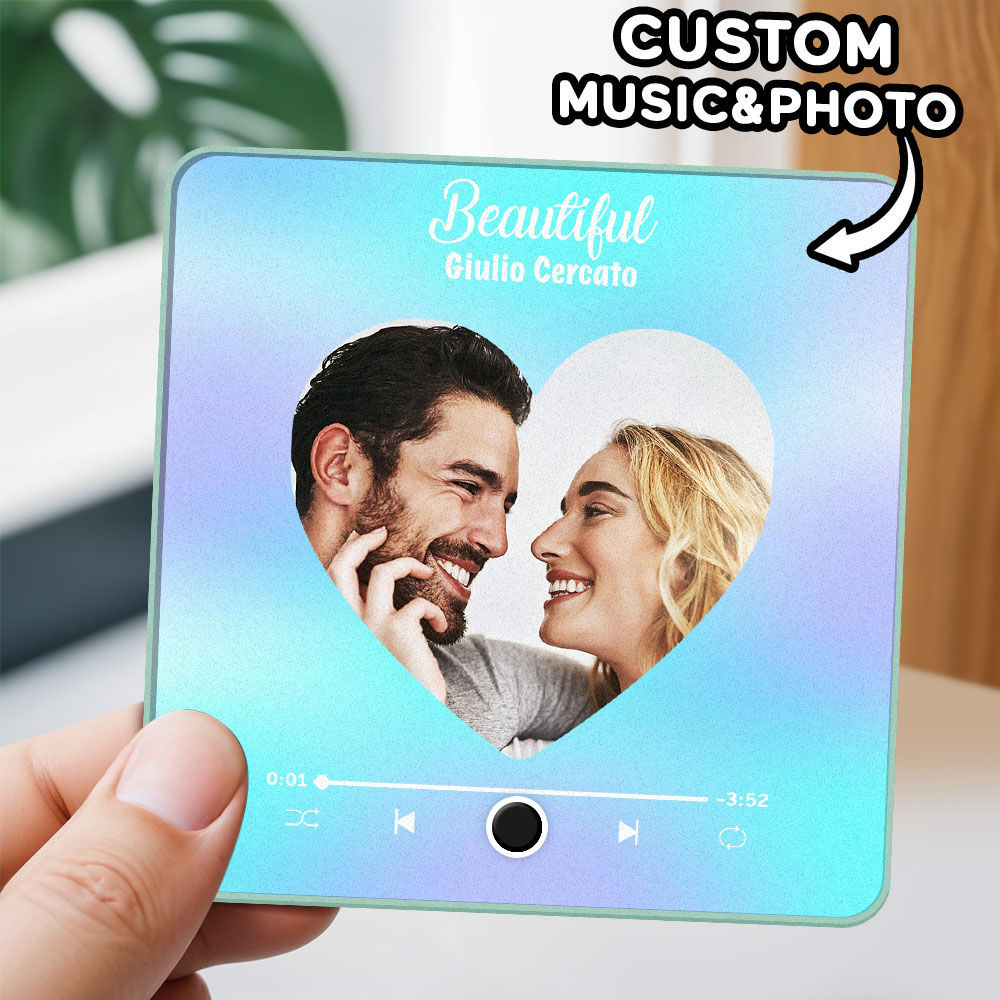 Personalized Photo Album Fridge Magnet Music Wall Photo Sticker Music Movement That Can Be Played Without Cell Phone Music Fridge Magnet Pro Can Play Songs Christmas Gift for Her - SantaSocks