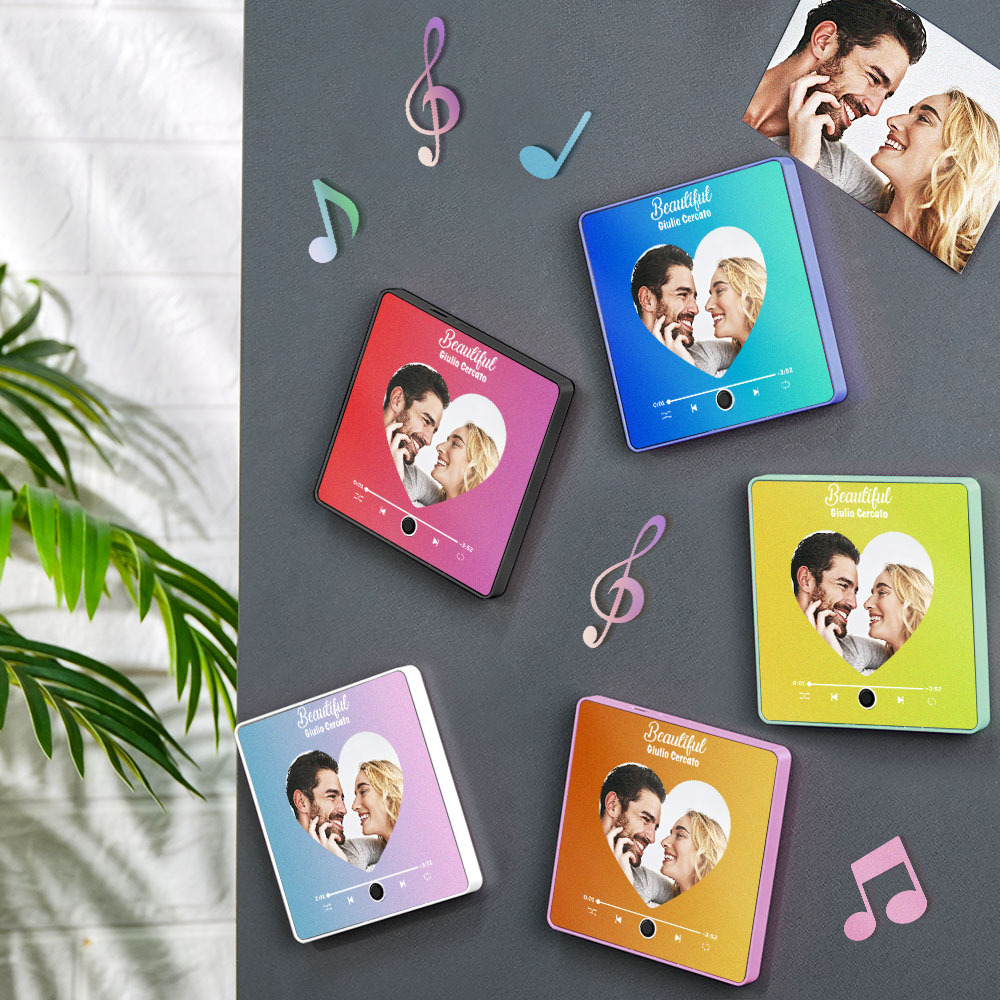 Personalized Photo Album Fridge Magnet Music Wall Photo Sticker Music Movement That Can Be Played Without Cell Phone Music Fridge Magnet Pro Can Play Songs Christmas Gift for Her - SantaSocks
