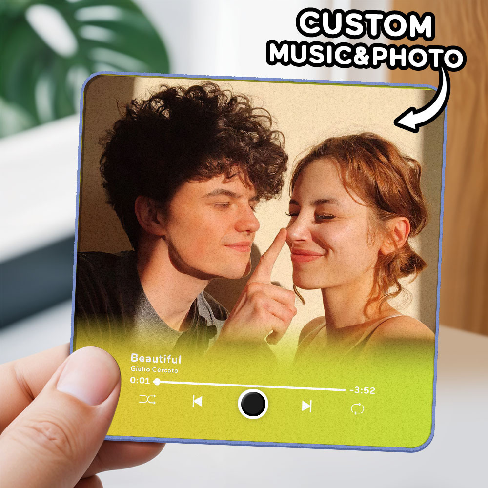 Personalized Photo Album Fridge Magnet Music Wall Photo Sticker Music Movement That Can Be Played Without Cell Phone Music Fridge Magnet Pro Can Play Songs Christmas Gift for Her - SantaSocks