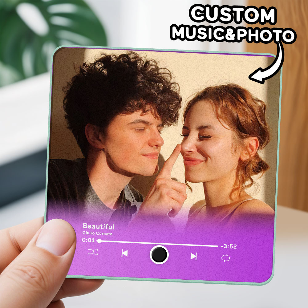 Personalized Photo Album Fridge Magnet Music Wall Photo Sticker Music Movement That Can Be Played Without Cell Phone Music Fridge Magnet Pro Can Play Songs Christmas Gift for Her - SantaSocks