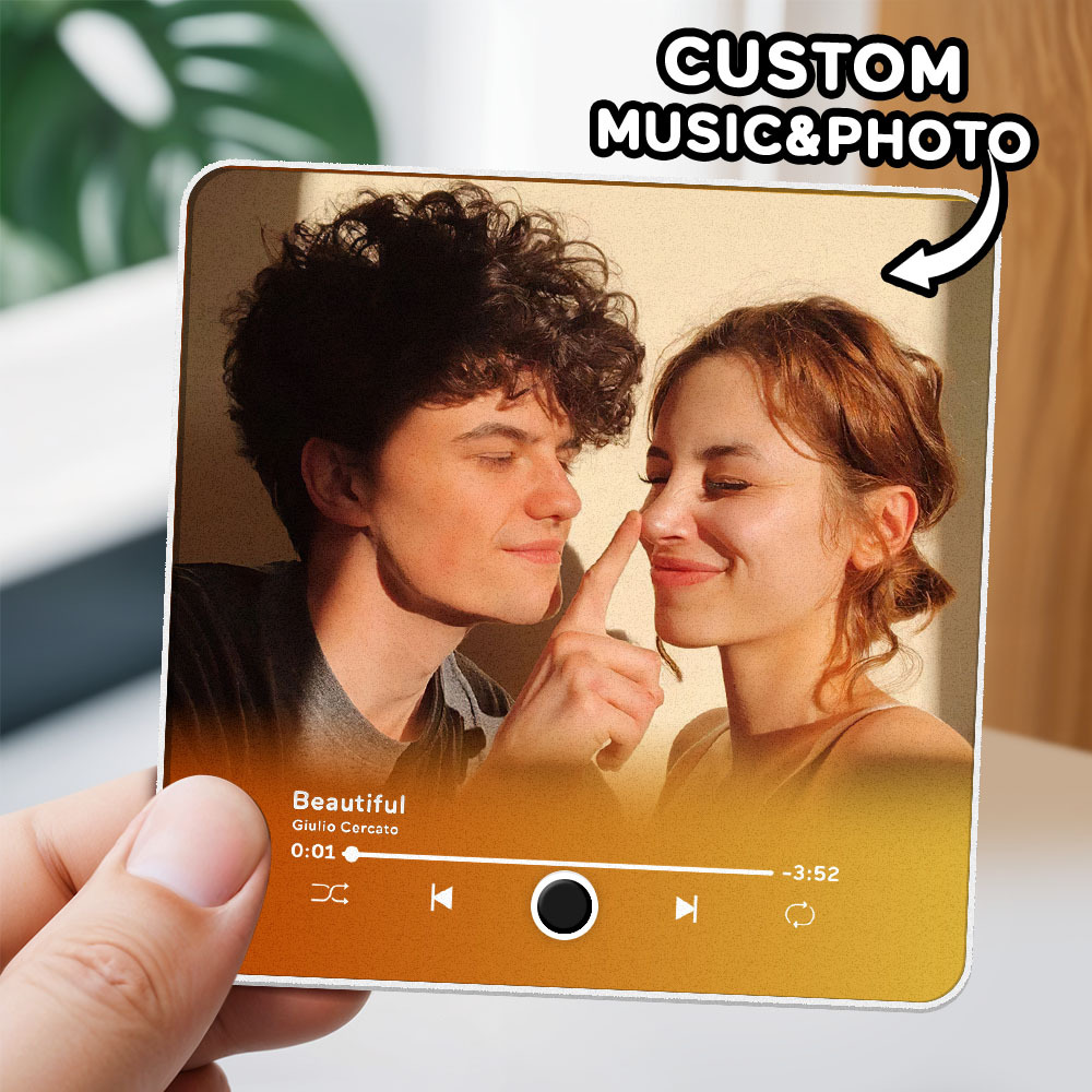 Personalized Photo Album Fridge Magnet Music Wall Photo Sticker Music Movement That Can Be Played Without Cell Phone Music Fridge Magnet Pro Can Play Songs Christmas Gift for Her - SantaSocks