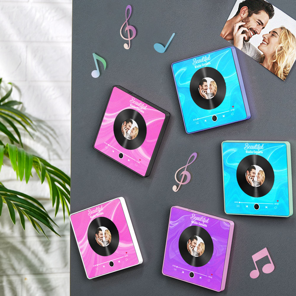 Personalized Photo Album Fridge Magnet Music Wall Photo Sticker Music Movement That Can Be Played Without Cell Phone Music Fridge Magnet Pro Can Play Songs Christmas Gift for Her - SantaSocks