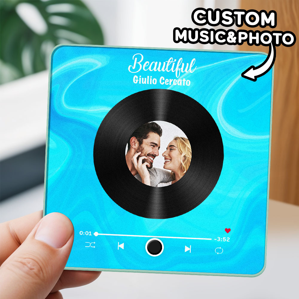 Personalized Photo Album Fridge Magnet Music Wall Photo Sticker Music Movement That Can Be Played Without Cell Phone Music Fridge Magnet Pro Can Play Songs Christmas Gift for Her - SantaSocks