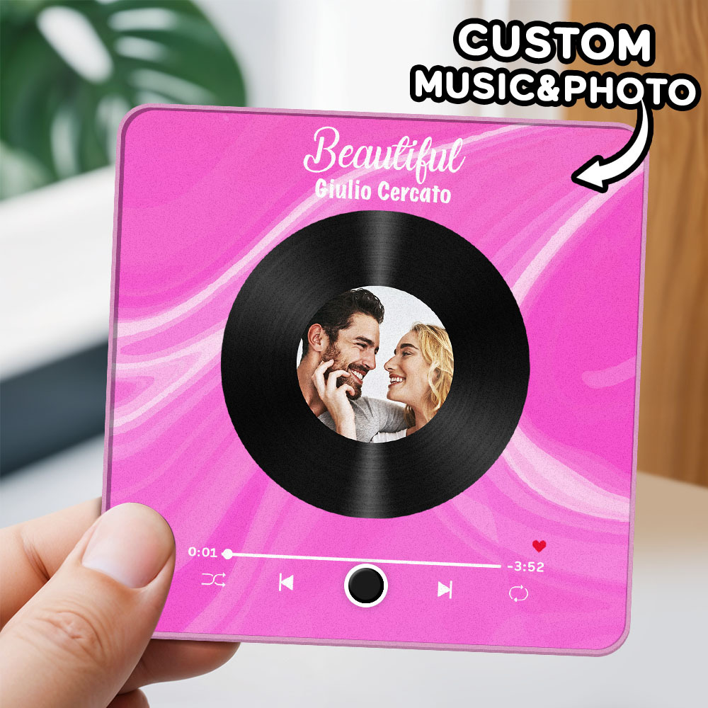 Personalized Photo Album Fridge Magnet Music Wall Photo Sticker Music Movement That Can Be Played Without Cell Phone Music Fridge Magnet Pro Can Play Songs Christmas Gift for Her - SantaSocks