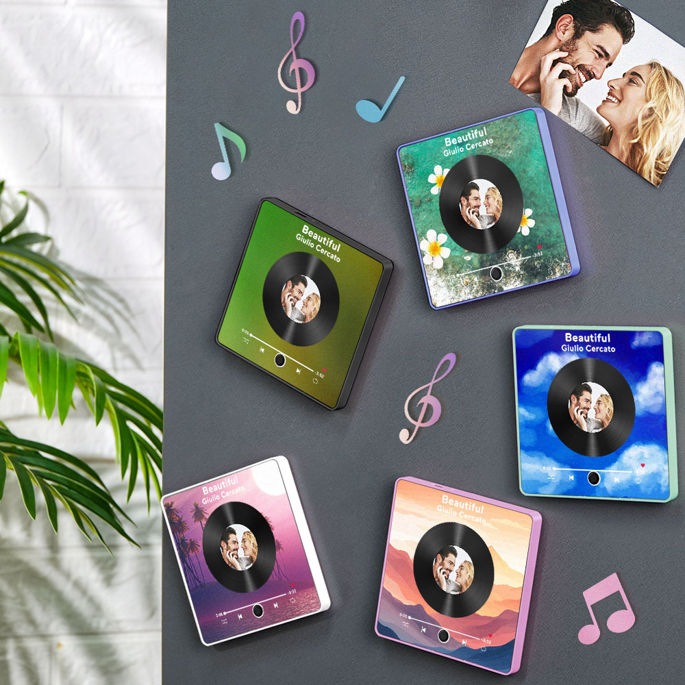 Personalized Photo Album Fridge Magnet Music Wall Photo Sticker Music Movement That Can Be Played Without Cell Phone Music Fridge Magnet Pro Can Play Songs Christmas Gift for Her - SantaSocks