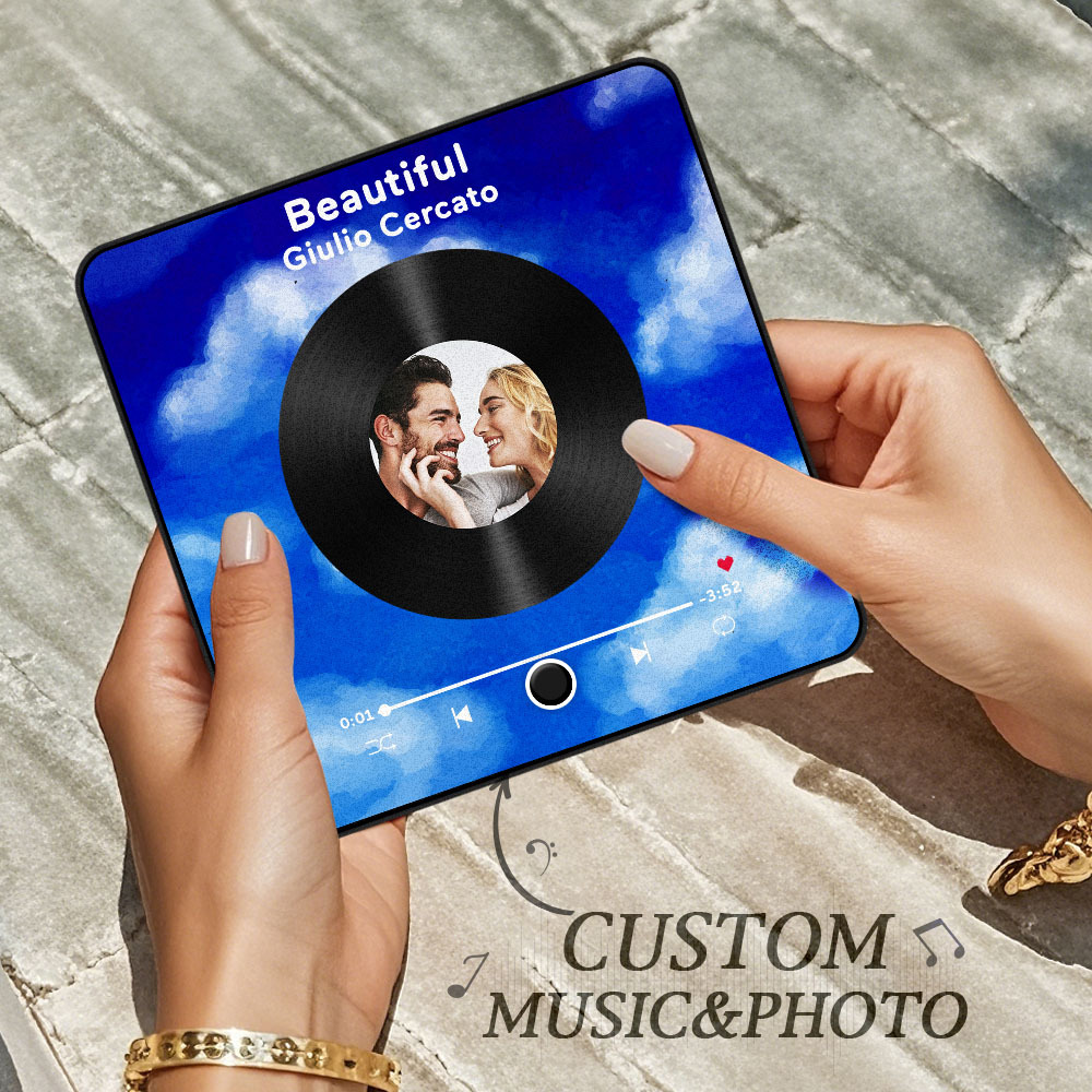Personalized Photo Album Fridge Magnet Music Wall Photo Sticker Music Movement That Can Be Played Without Cell Phone Music Fridge Magnet Pro Can Play Songs Christmas Gift for Her - SantaSocks