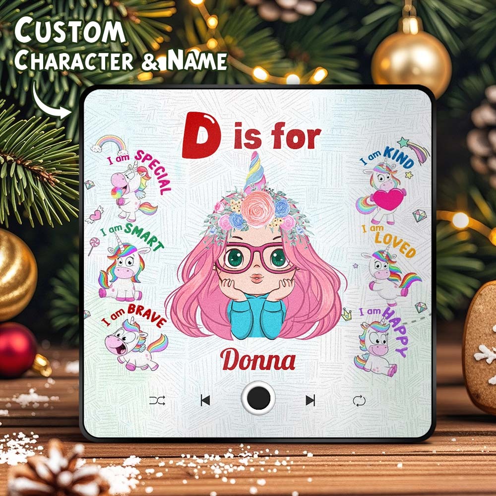 Custom Cartoon Portrait Personalized Music Fridge Magnet Merry Christm