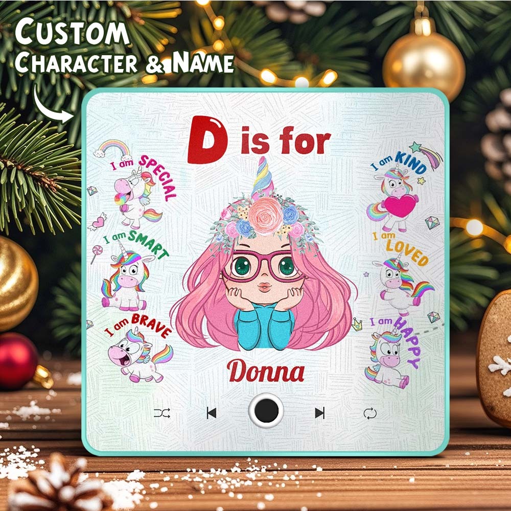 Custom Cartoon Portrait Personalized Music Fridge Magnet Merry Christmas Custom Music Magnets Can Play Songs Christmas Gift Family Gifts