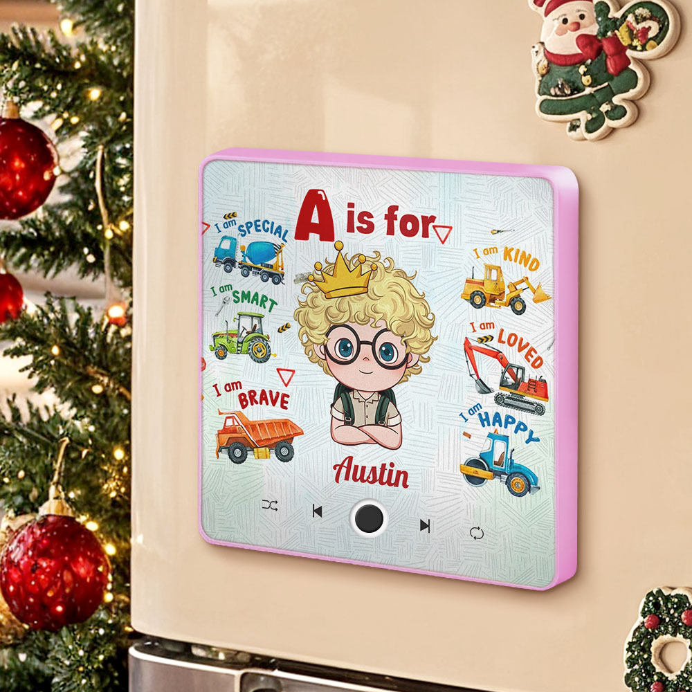 Custom Cartoon Portrait Personalized Music Fridge Magnet Merry Christmas Custom Music Magnets Can Play Songs Christmas Gift Family Gifts