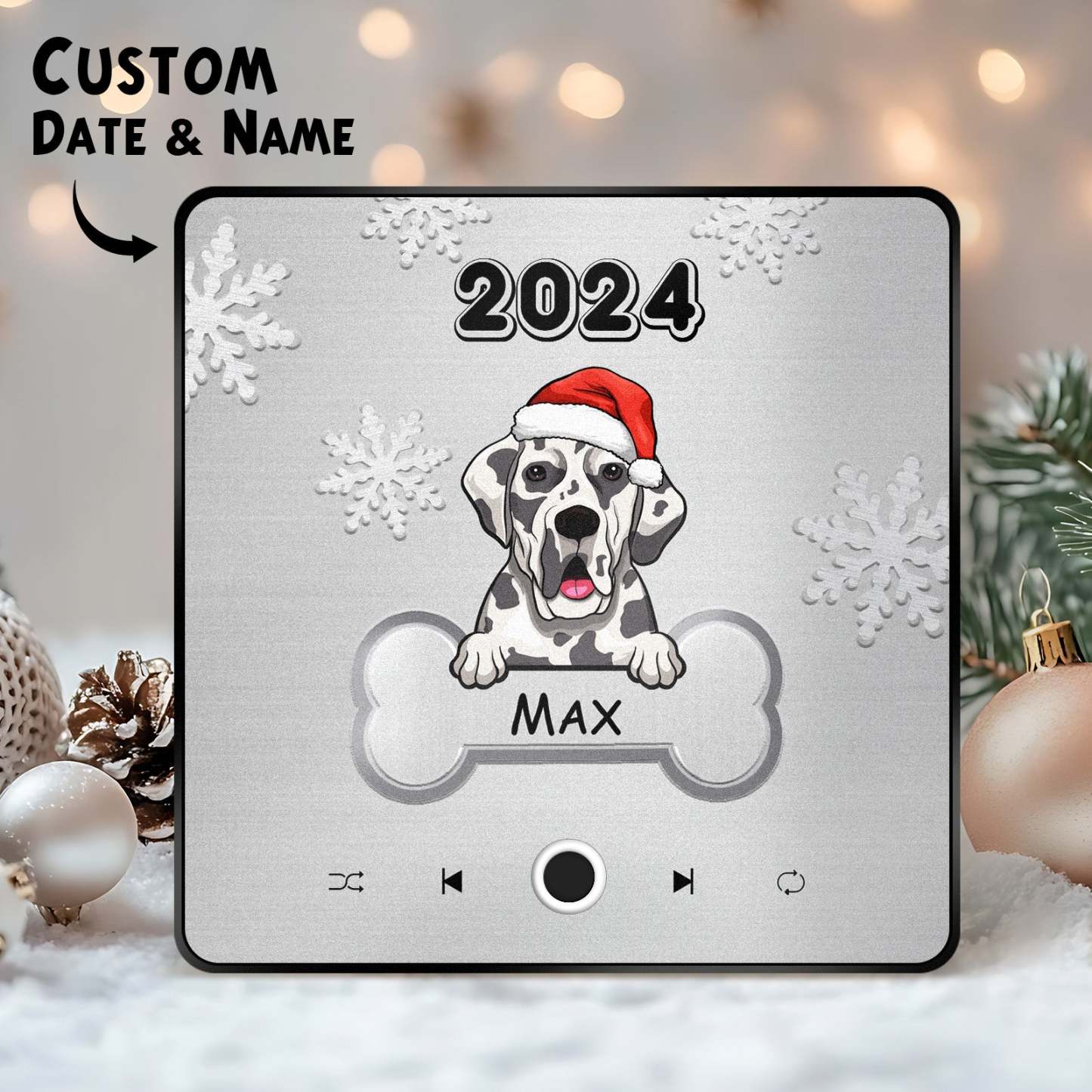 Personalized Music Fridge Magnet Custom Pet Dog Merry Christmas Custom Music Magnets Can Play Songs Christmas Gift Pet Lovers Gifts - Bestchristmasgifts