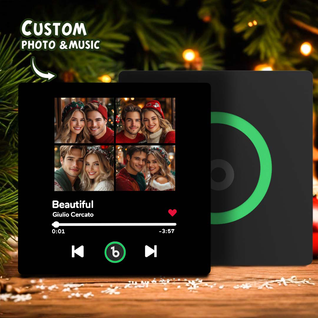 Custom Music Fridge Magnet 4 Photos Colorful Album Fridge Magnet Gifts for Girlfriend