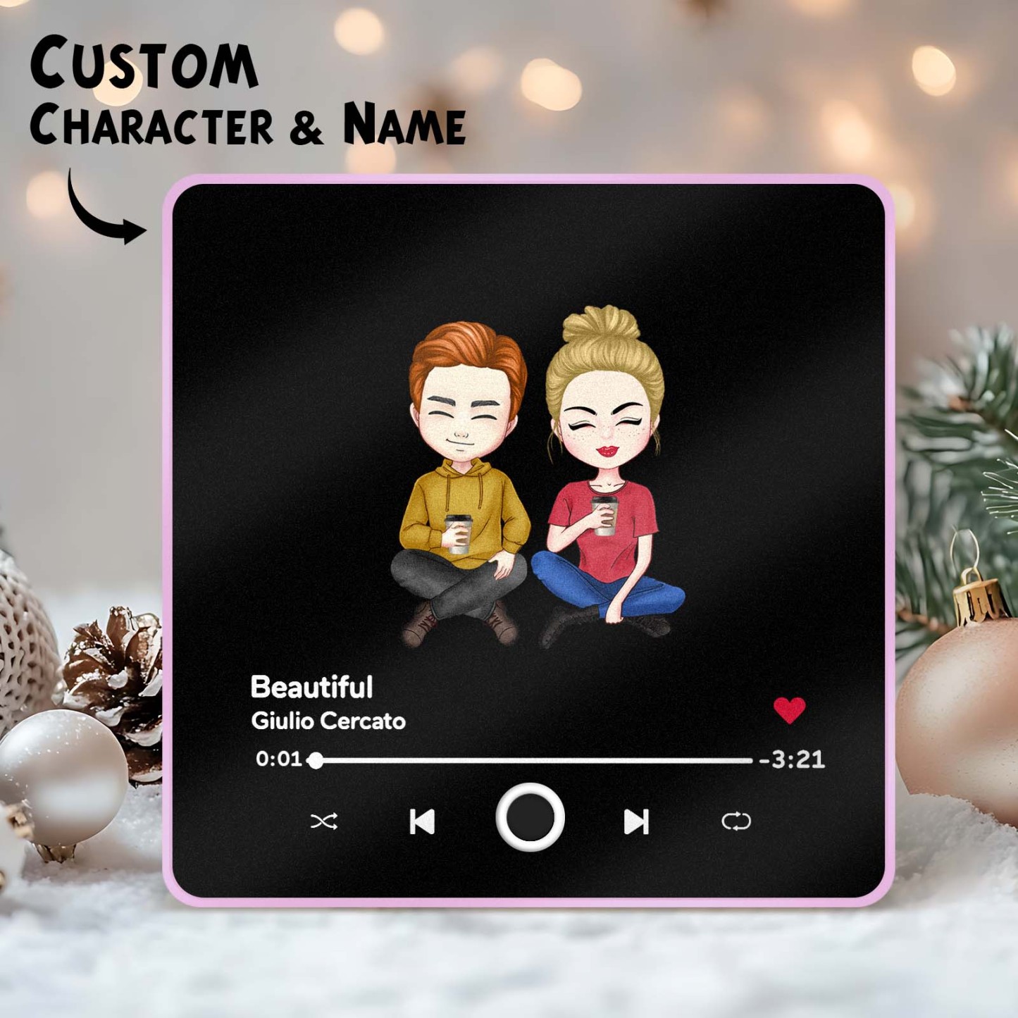 Custom Music Magnets Can Play Songs Personalized Music Fridge Magnet Custom Portrait Merry Christmas Christmas Gift Couple Gifts