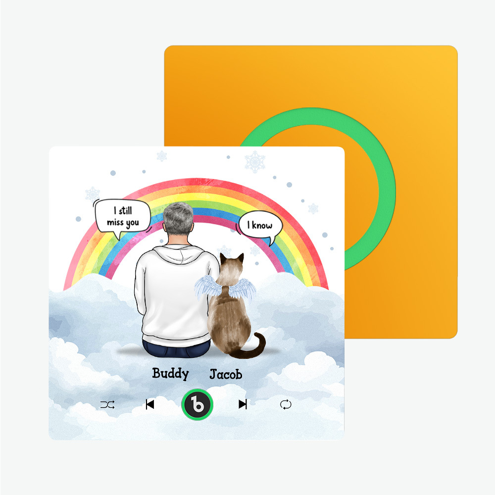 Custom Album Framless Music Fridge Magnet Photo Personalized Phone Music Fridge Magnet Pro Custom Character and Name Fridge Magnet I Still Miss You