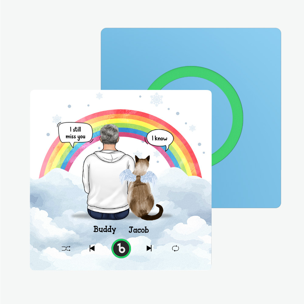 Custom Album Framless Music Fridge Magnet Photo Personalized Phone Music Fridge Magnet Pro Custom Character and Name Fridge Magnet I Still Miss You