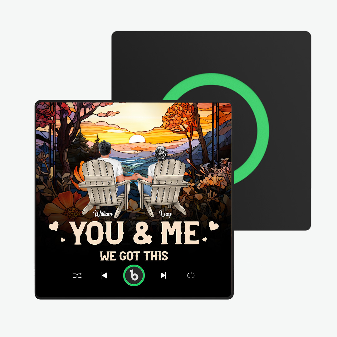 Custom Music Fridge Magnet Colorful Frame Album Fridge Magnet Music Wall Photo Sticker Custom Family Portrait Merry Christmas Can Play Songs Gift for Couples - SantaSocks