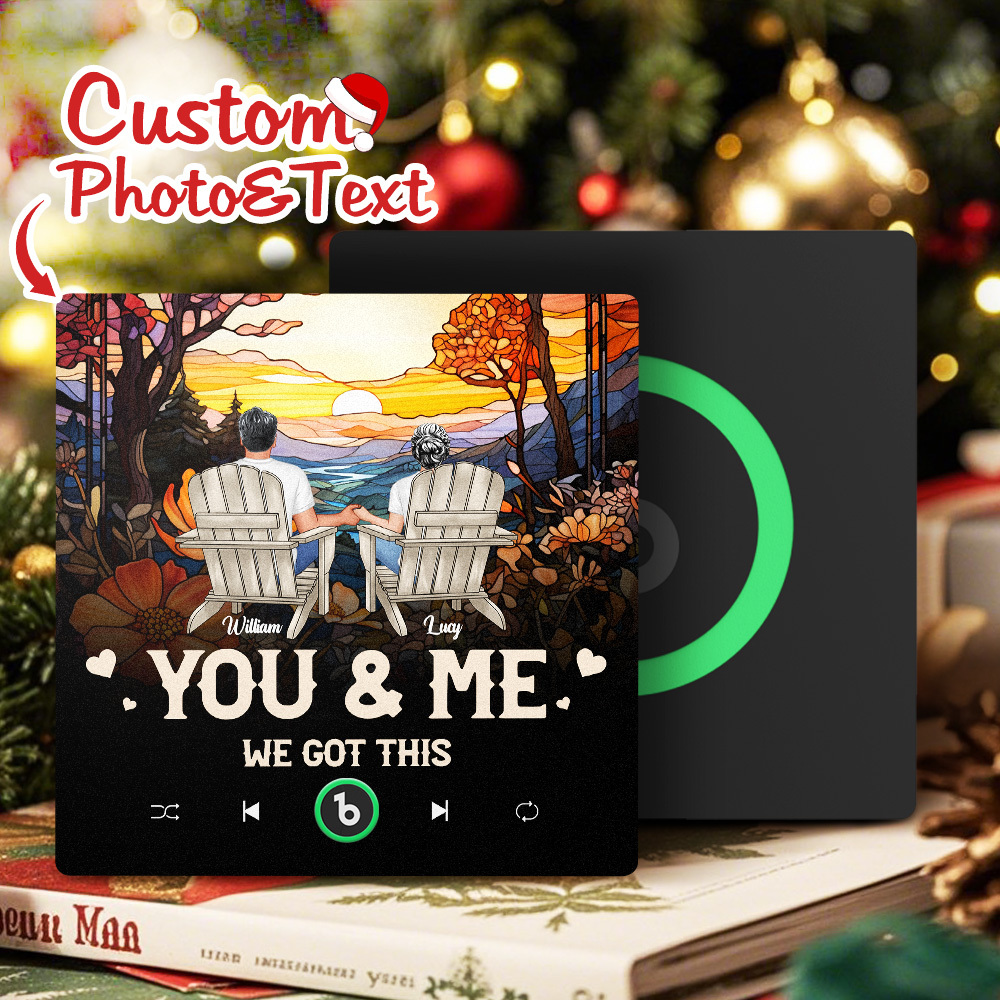 Custom Music Fridge Magnet Colorful Personalized Album Fridge Magnet That Can Be Played Song Anniversary Gift Sunset for Couple