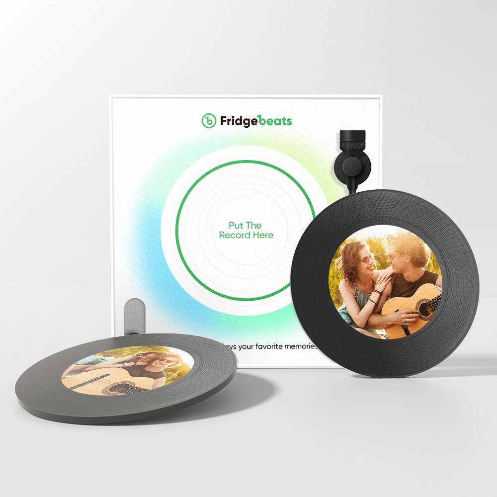 Custom Music & Photo Fridge Magnet Can Customize 1-6 Vinyl and Songs - SantaSocks