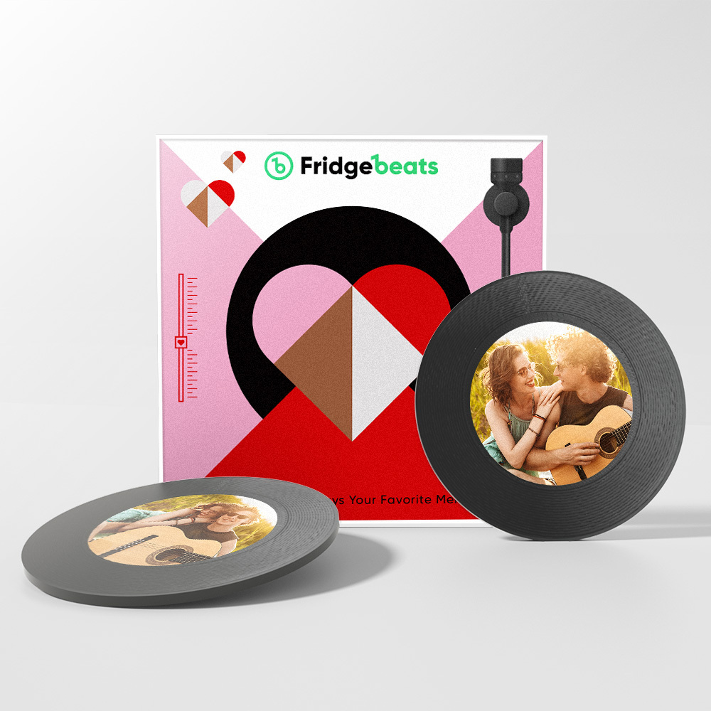 Custom Music & Photo Fridge Magnet Can Customize 1-6 Vinyl and Songs - SantaSocks