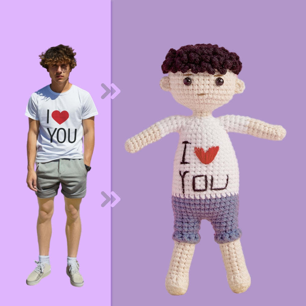 Full Body Customizable 1 Person Custom Crochet Doll Personalized Gifts Handwoven Mini Dolls