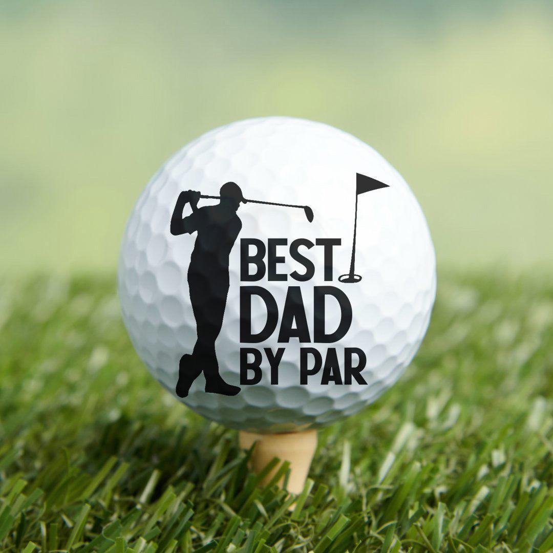 Father's Day Gifts, Best Dad By Par Grandpa Papa Husband Golf Gift - Personalized Photo Golf Ball