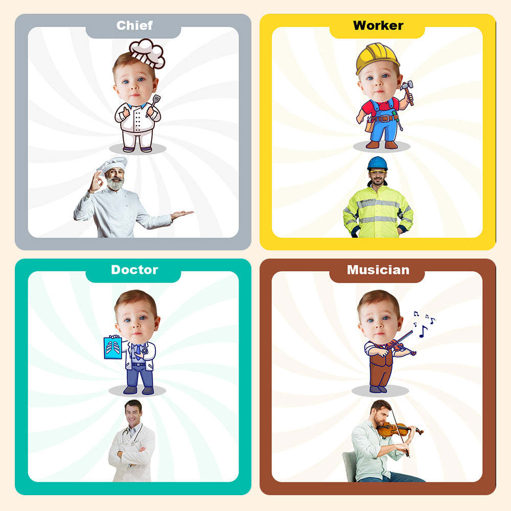 Baby's First Transportation Book Custom Name and Face Gifts for Baby - Get Photo Blanket
