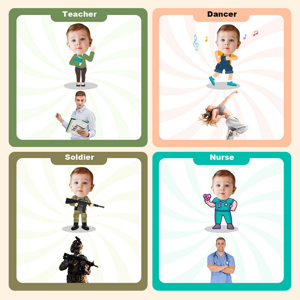 Baby's First Transportation Book Custom Name and Face Gifts for Baby - Get Photo Blanket