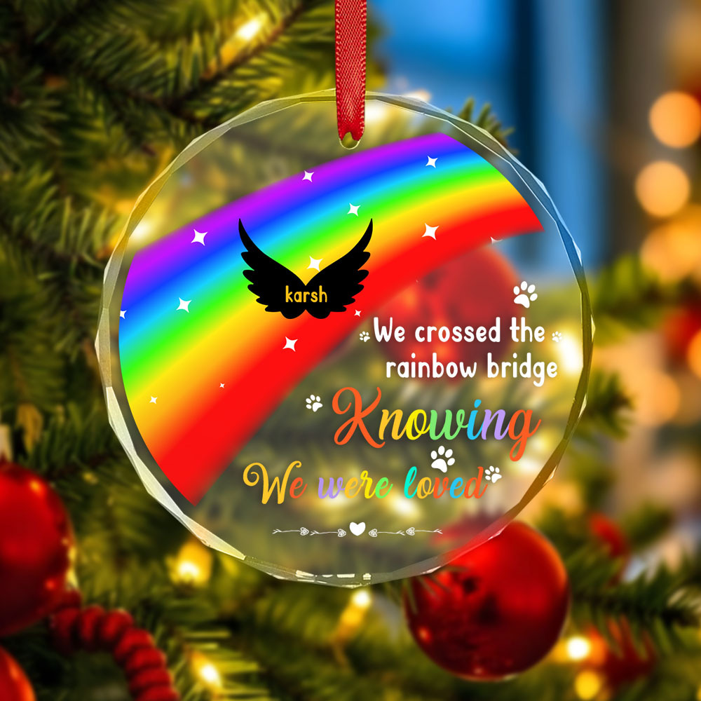 Thanks For Everything I Had A Great Time - Memorial Personalized Custom Circle or Heart Glass Ornament Sympathy Gift For Pet Owners Pet Lovers