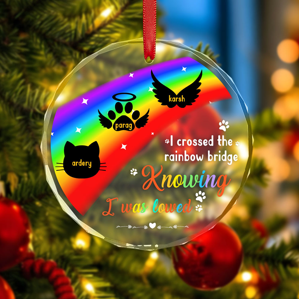 Thanks For Everything I Had A Great Time - Memorial Personalized Custom Circle or Heart Glass Ornament Sympathy Gift For Pet Owners Pet Lovers