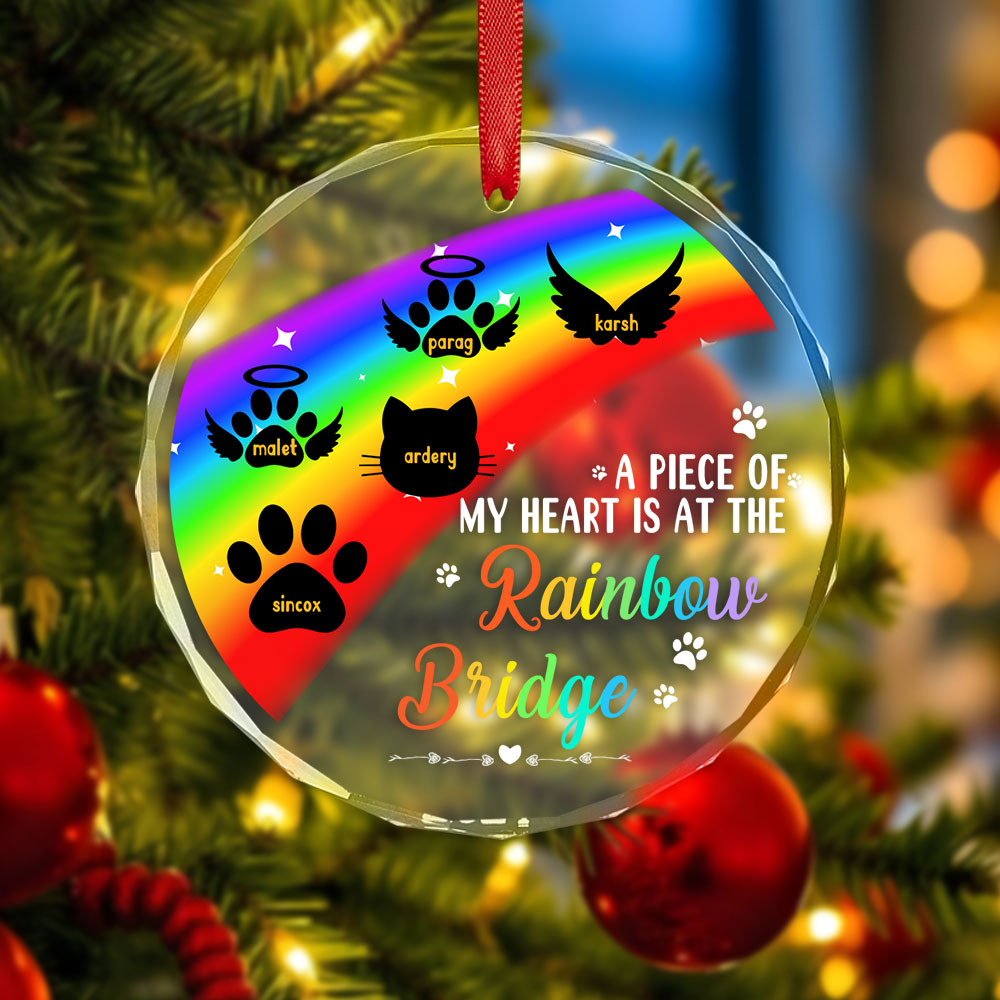 Thanks For Everything I Had A Great Time - Memorial Personalized Custom Circle or Heart Glass Ornament Sympathy Gift For Pet Owners Pet Lovers