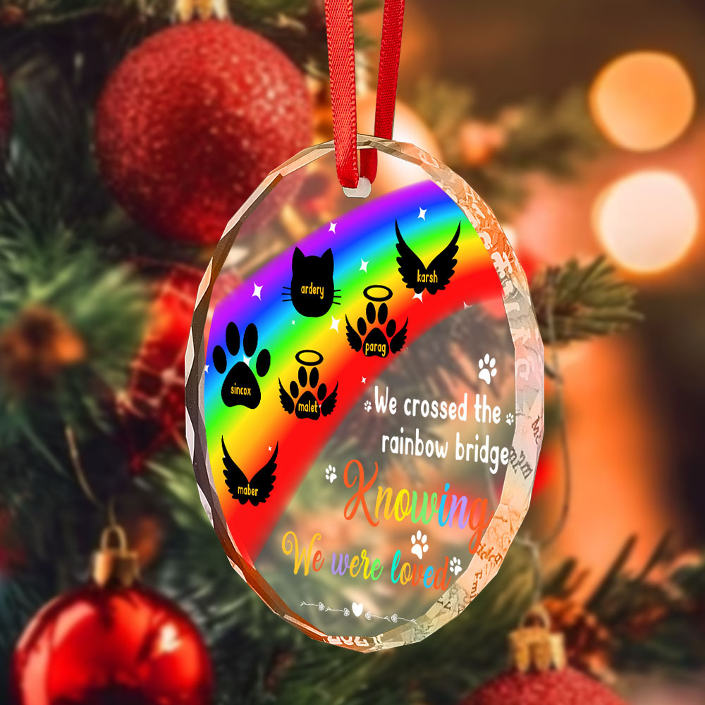 Thanks For Everything I Had A Great Time - Memorial Personalized Custom Circle or Heart Glass Ornament Sympathy Gift For Pet Owners Pet Lovers