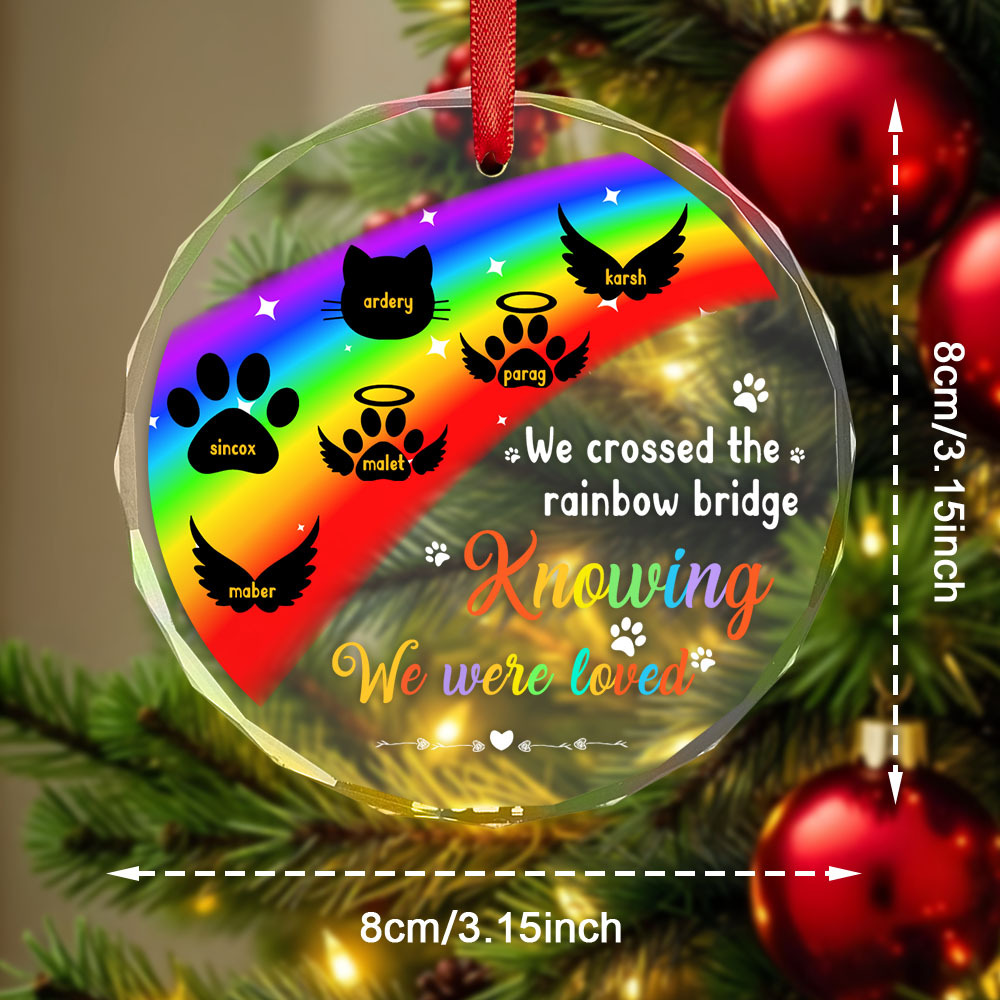Thanks For Everything I Had A Great Time - Memorial Personalized Custom Circle or Heart Glass Ornament Sympathy Gift For Pet Owners Pet Lovers