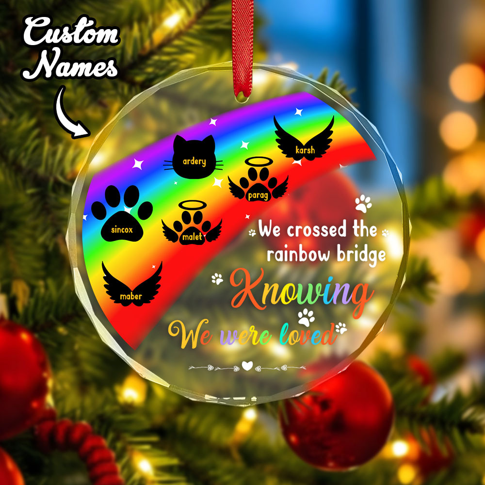 Thanks For Everything I Had A Great Time - Memorial Personalized Custom Circle or Heart Glass Ornament Sympathy Gift For Pet Owners Pet Lovers