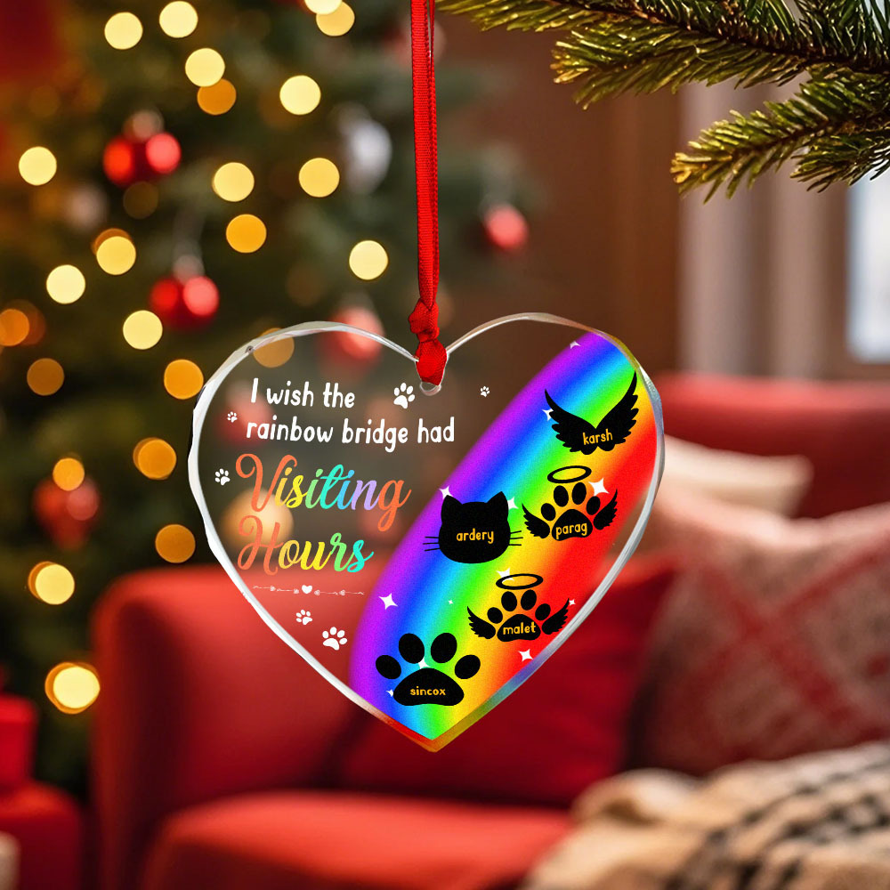 Thanks For Everything I Had A Great Time - Memorial Personalized Custom Circle or Heart Glass Ornament Sympathy Gift For Pet Owners Pet Lovers