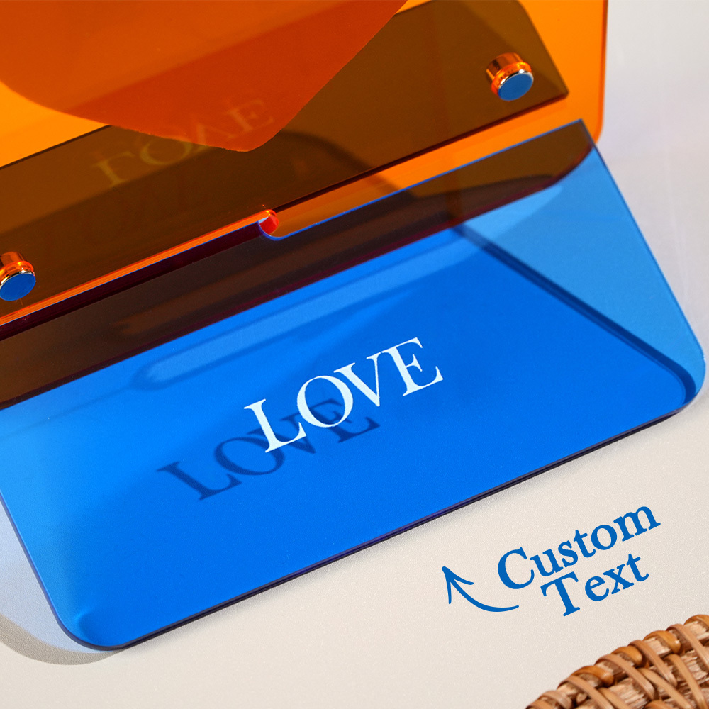 Custom Photos Acrylic Photo Frame Free-Standing Personalize Frames Immortalize Picture - SantaSocks