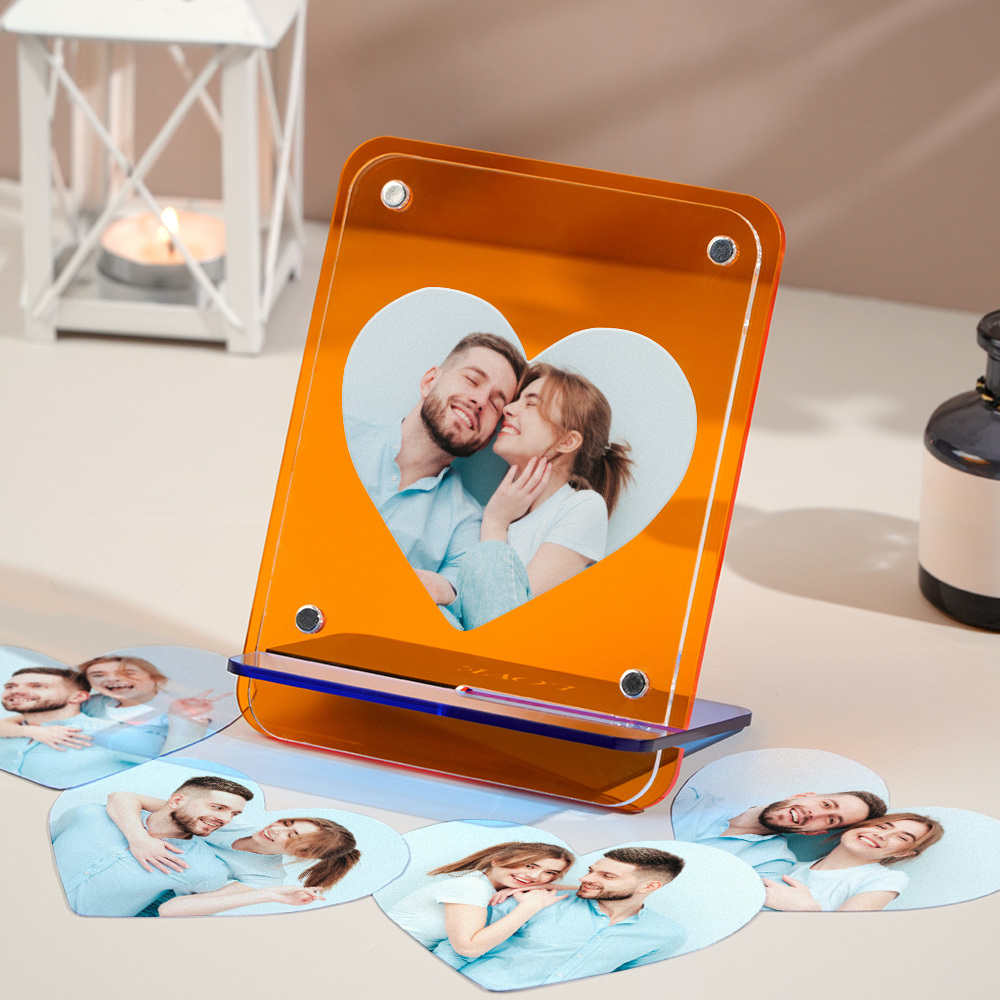 Custom Photos Acrylic Photo Frame Free-Standing Personalize Frames Immortalize Picture - SantaSocks