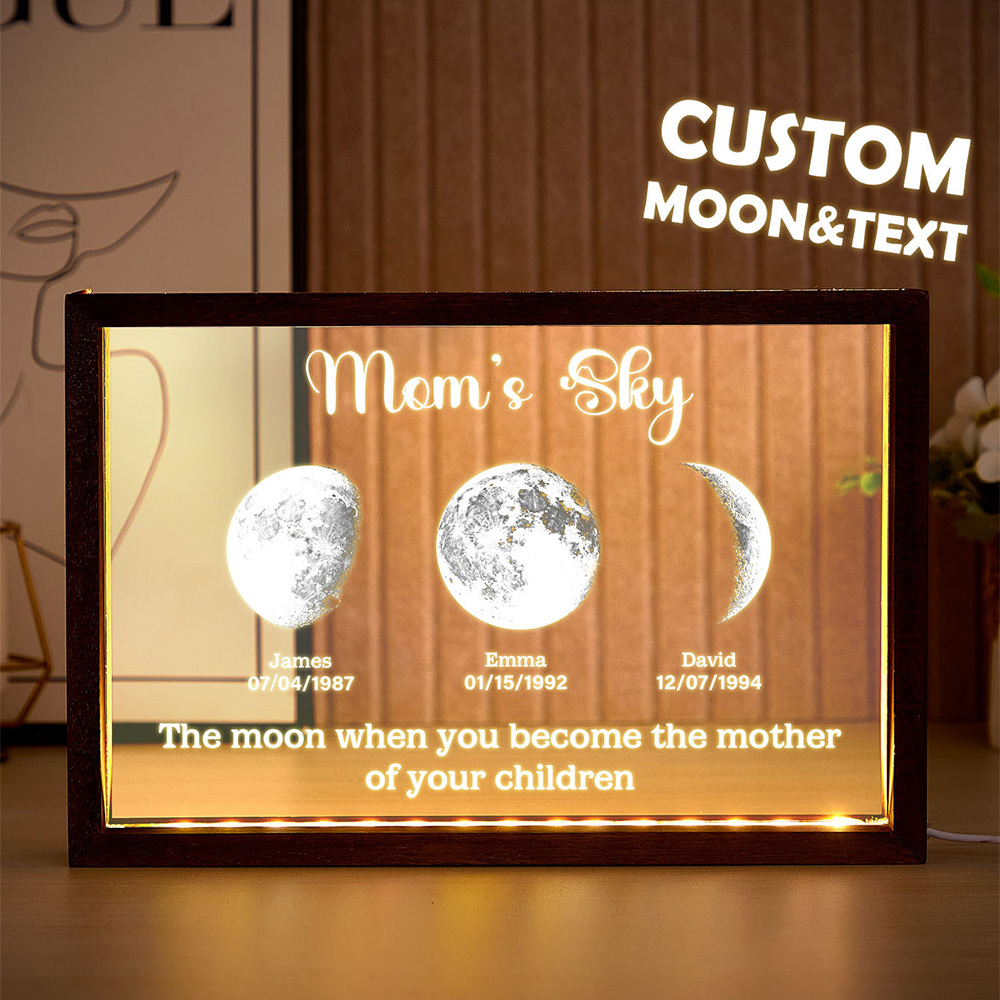 Custom Mom's Sky Led Light Frame Personalised Gifts for Mum
